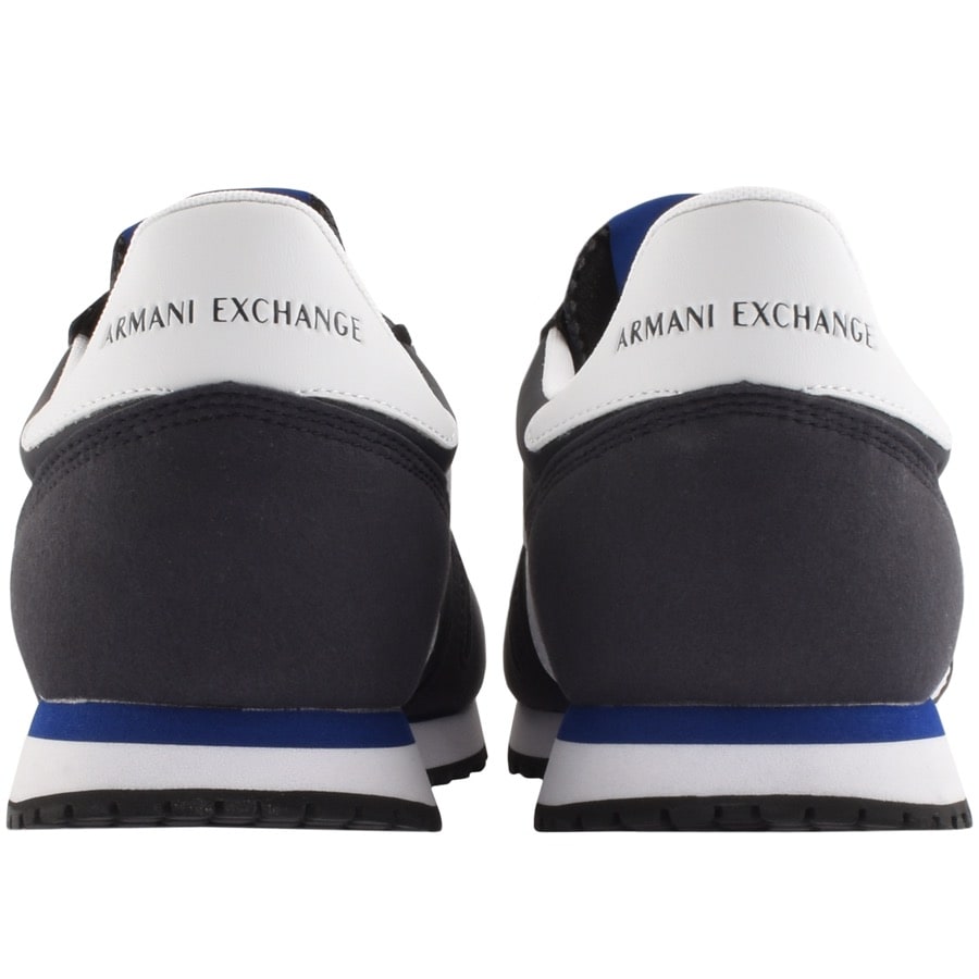 Alternative Image for ProductArmani Exchange Logo Trainers Navy2